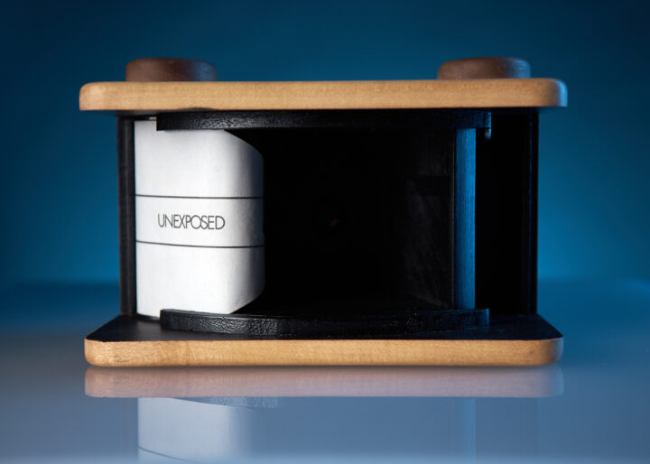 Loading film into Camera Obscura